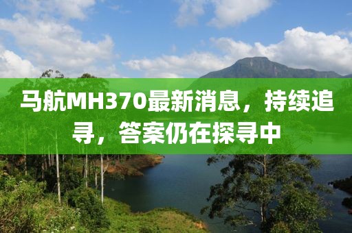 马航MH370最新消息，持续追寻，答案仍在探寻中