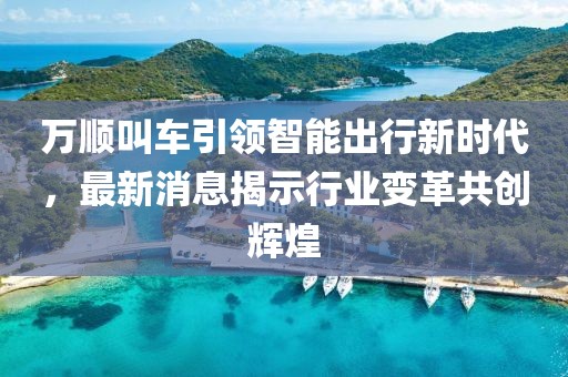 万顺叫车引领智能出行新时代，最新消息揭示行业变革共创辉煌