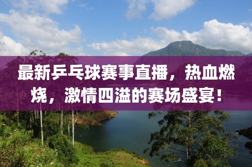 最新乒乓球赛事直播，热血燃烧，激情四溢的赛场盛宴！