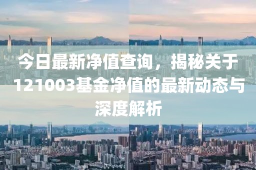 今日最新净值查询，揭秘关于121003基金净值的最新动态与深度解析