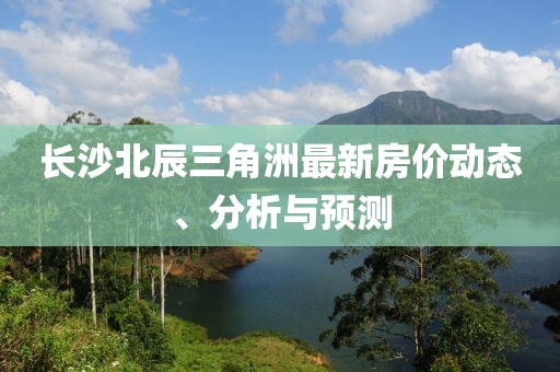 长沙北辰三角洲最新房价动态、分析与预测